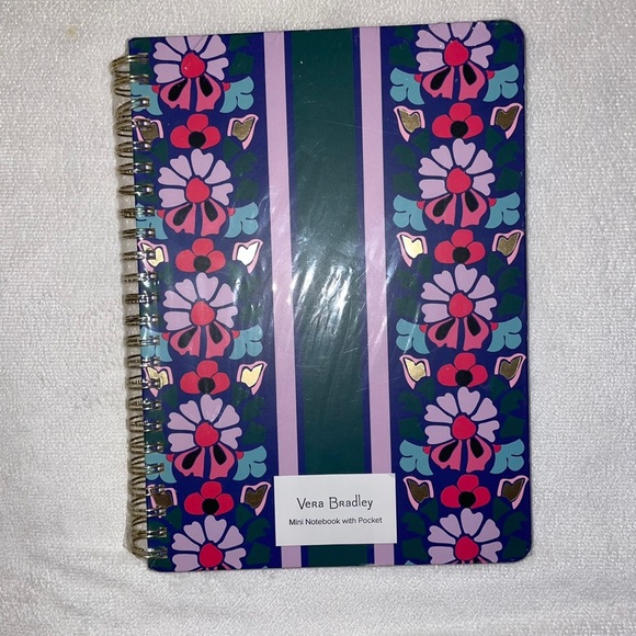 New! Vera Bradley Mini Notebook W/Pocket Romantic Paisley🌸160 page Spiral✨ - Picture 2 of 12